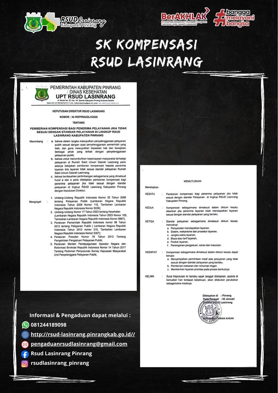 SK Kompensasi RSUD Lasinrang Pinrang